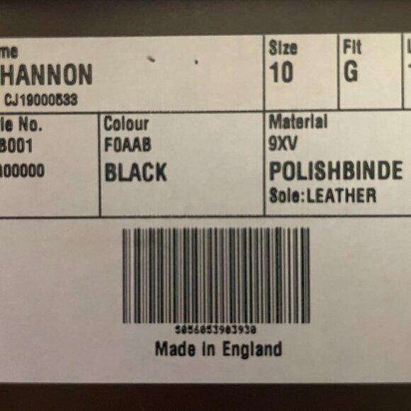 Church's Shannon Black Polished Binder Derby (UK 10G, like US 11.5) - Picture 3 of 4